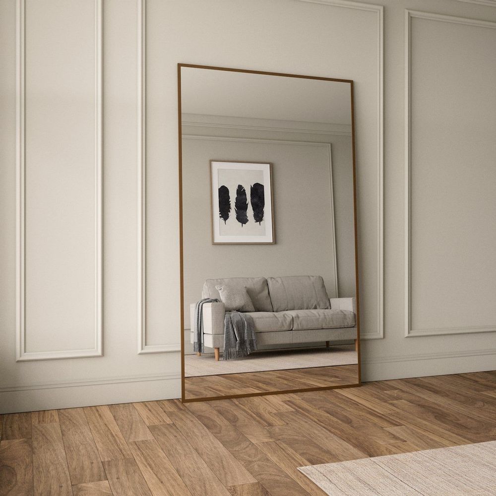 Mirrors - Extra Large Full Length Mirror With Alder Frame (130x220cm) - SCANDINAVIAN GLASSFACTORY