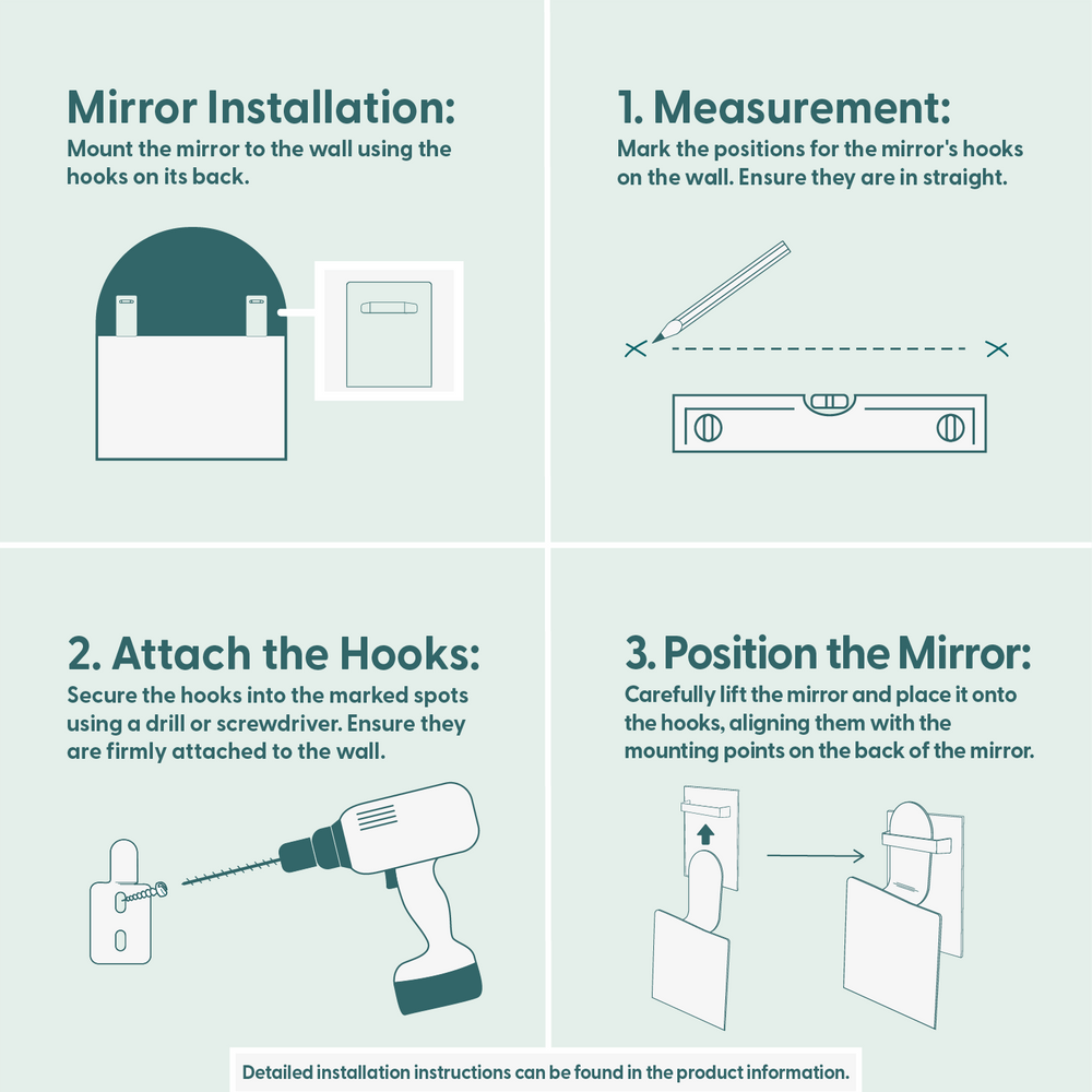 Mirrors - Arch - Full Length Mirror (70x150cm) - SCANDINAVIAN GLASSFACTORY