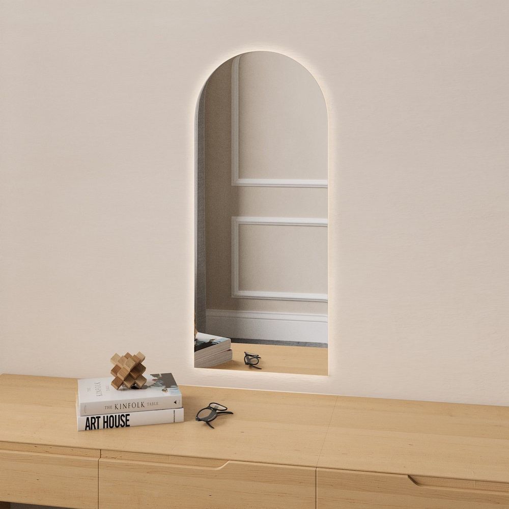 Mirrors - Arch - Modern Mirror With LED-Lights (30x70cm) - SCANDINAVIAN GLASSFACTORY
