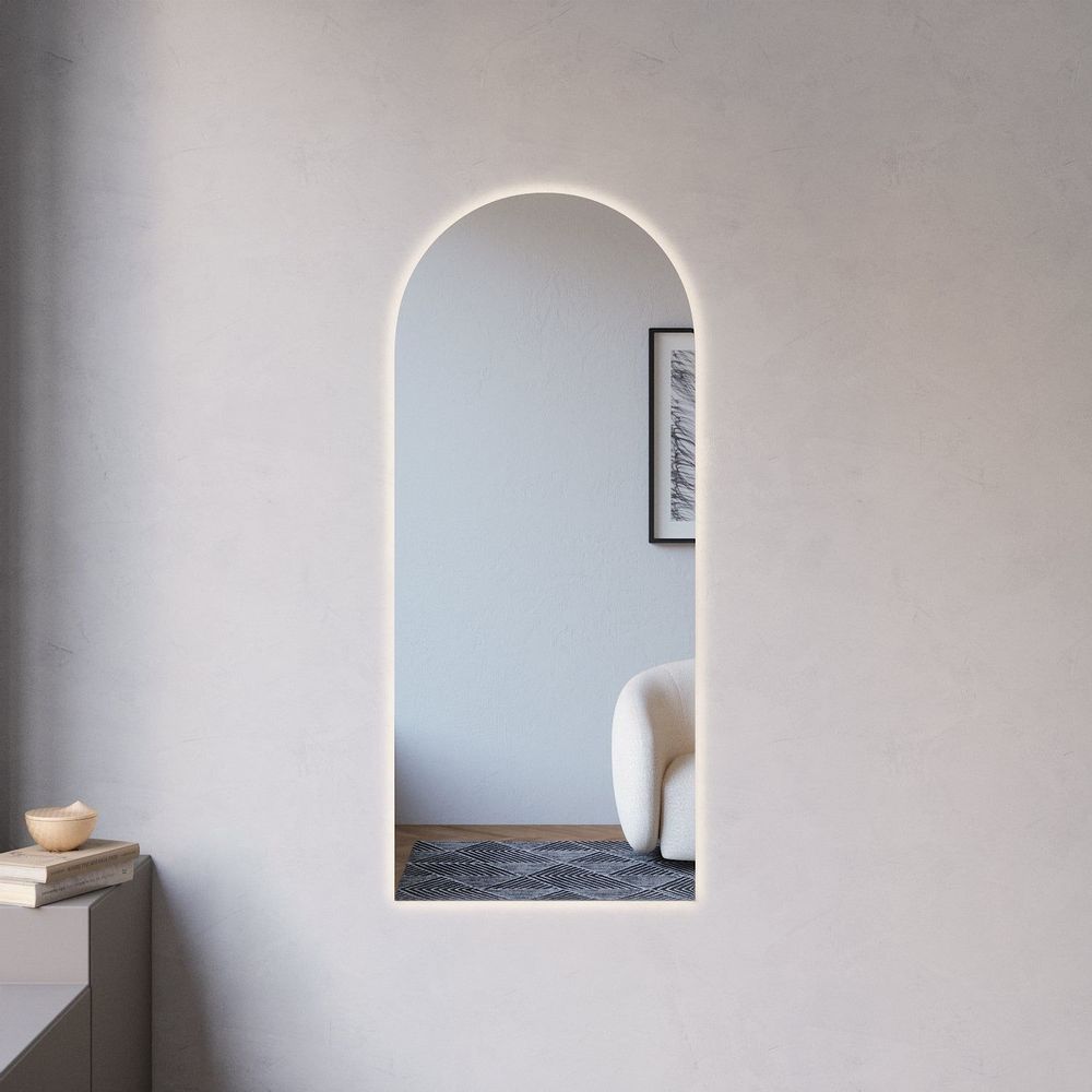 Mirrors - Arch - Modern Mirror With LED-Lights (50x120cm) - SCANDINAVIAN GLASSFACTORY