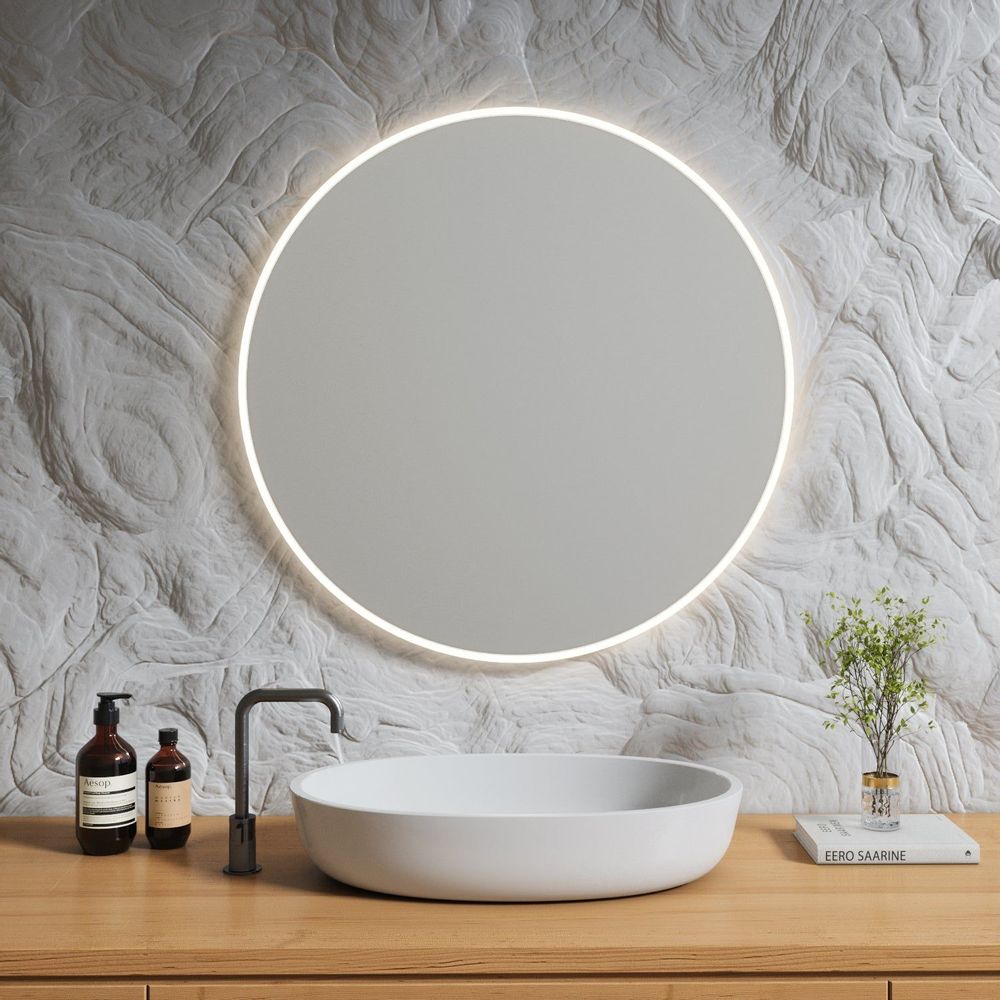 Miroirs pour salle de bain - Miroir LED rond Full Lux (80 cm) - SCANDINAVIAN GLASSFACTORY