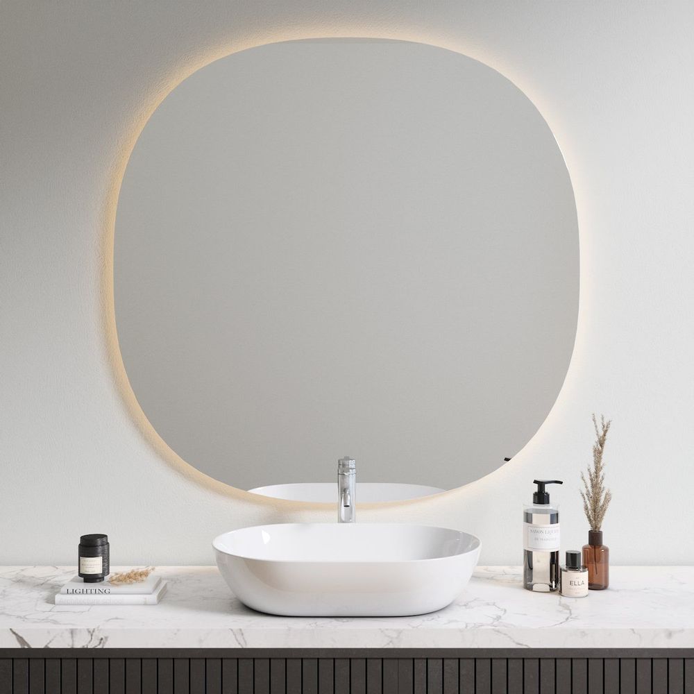 Mirrors - Ellipse Shaped Mirror with Lights (120cm) - SCANDINAVIAN GLASSFACTORY