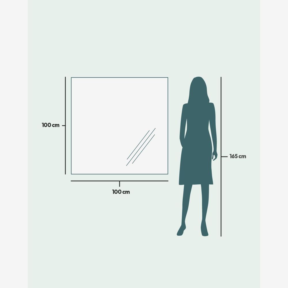 Miroirs - Miroir Rectangulaire Avec Lumières (100x100cm) - SCANDINAVIAN GLASSFACTORY