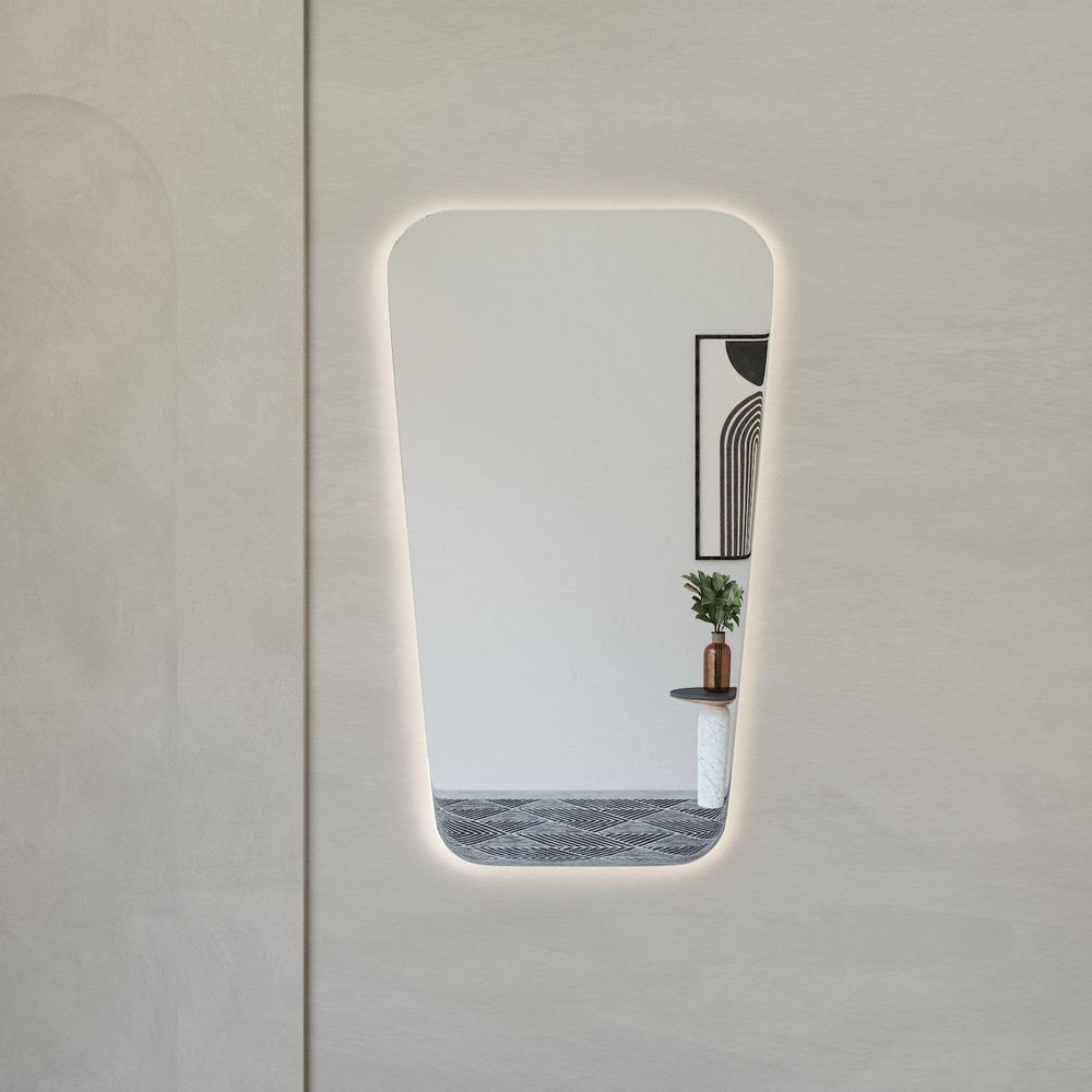 Mirrors - Retro Style Mirror With Lights (60x100cm) - SCANDINAVIAN GLASSFACTORY