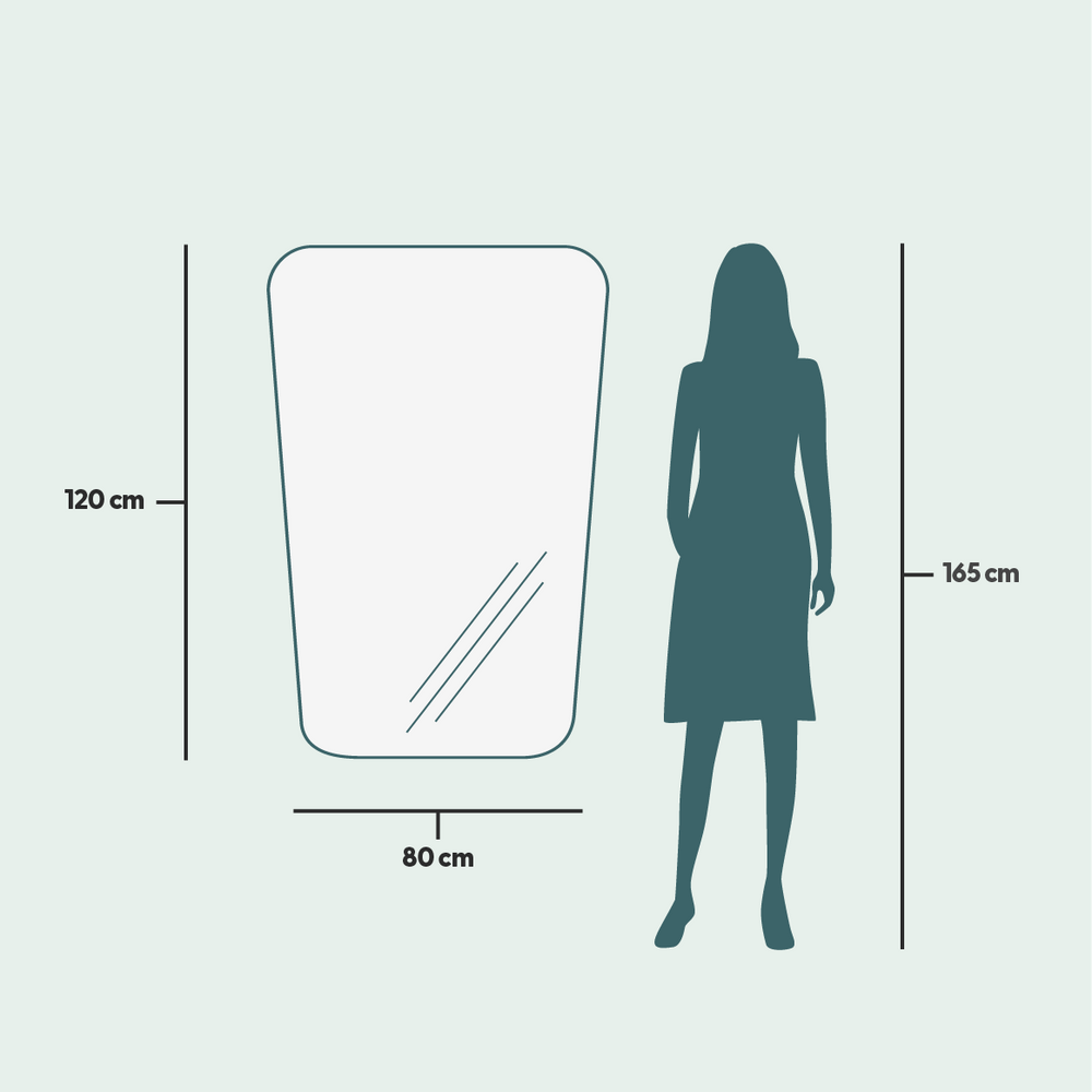 Miroirs - Miroir de style rétro avec lumières (80x120cm) - SCANDINAVIAN GLASSFACTORY