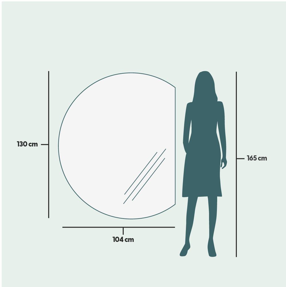 Mirrors - Special Shape Mirror With Lights (104x130cm) - SCANDINAVIAN GLASSFACTORY