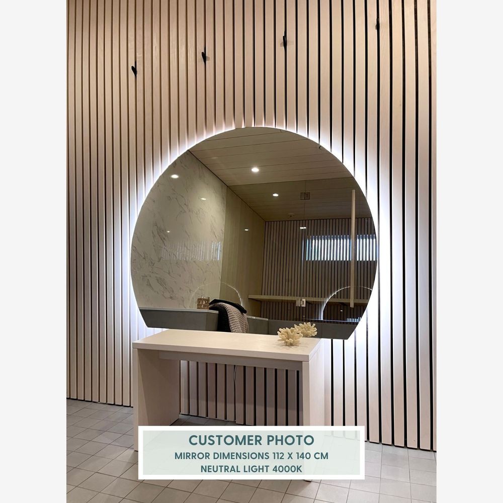 Mirrors - Special Shape Mirror With Lights (112x140cm) - SCANDINAVIAN GLASSFACTORY