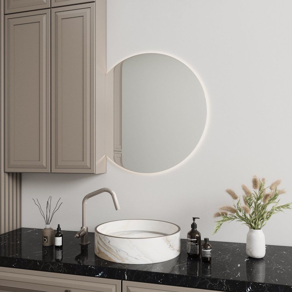 Mirrors - Special Shape Mirror With Lights (72x90cm) - SCANDINAVIAN GLASSFACTORY
