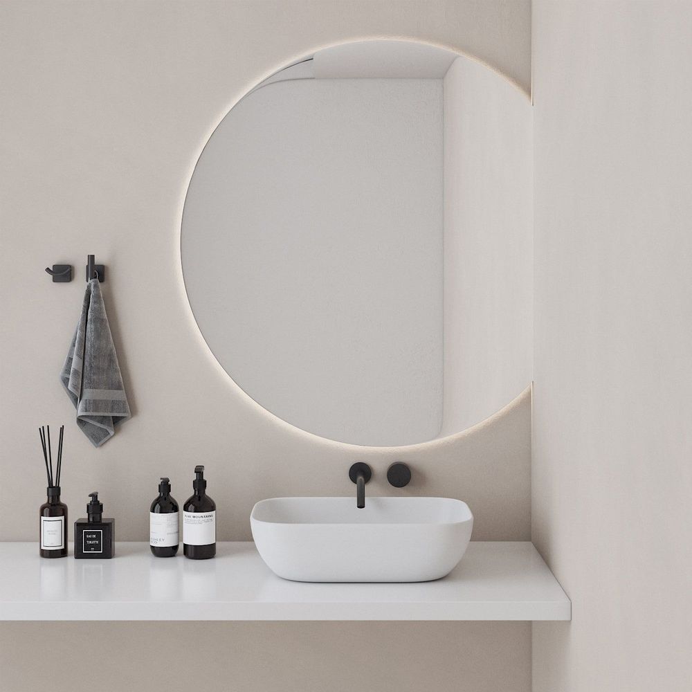Mirrors - Special Shape Mirror With Lights (88x110cm) - SCANDINAVIAN GLASSFACTORY