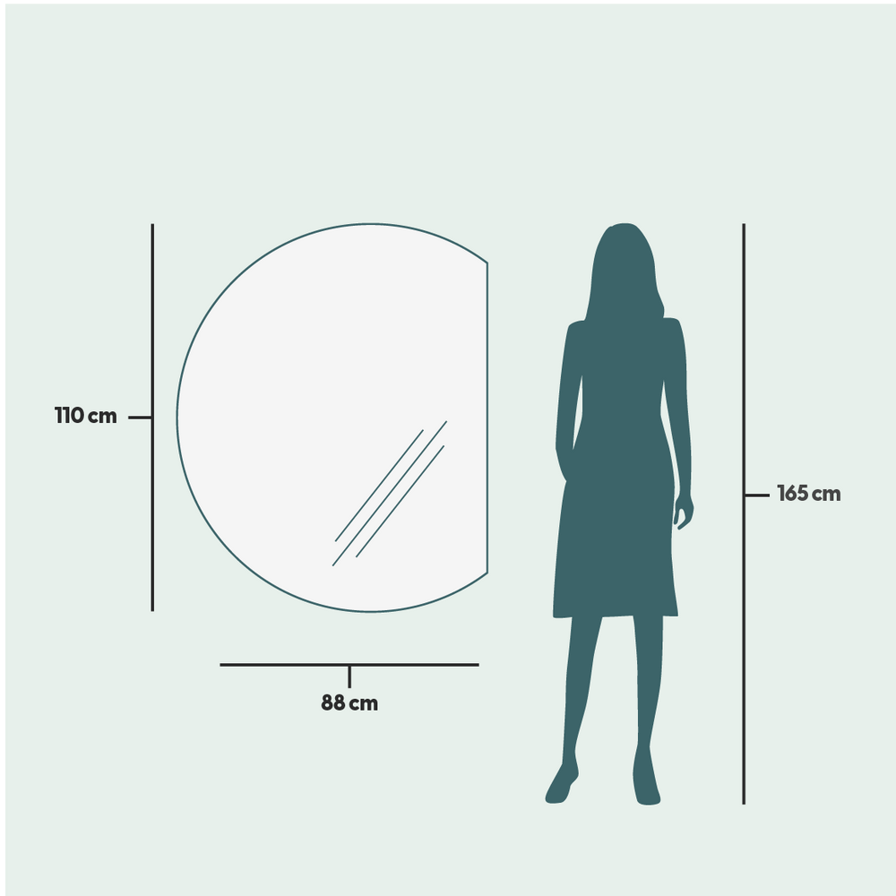 Mirrors - Special Shape Mirror With Lights (88x110cm) - SCANDINAVIAN GLASSFACTORY