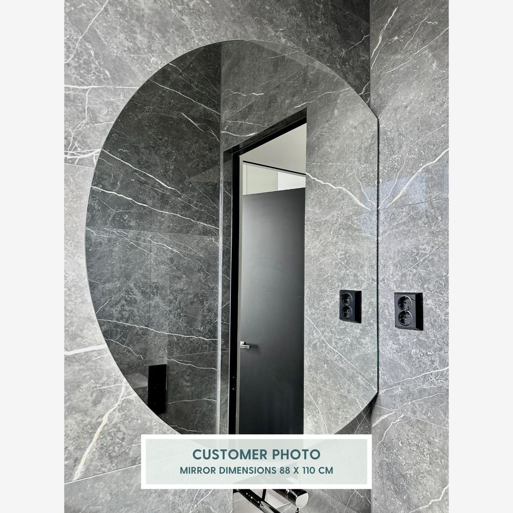 Mirrors - Special Shape Mirror With Lights (88x110cm) - SCANDINAVIAN GLASSFACTORY