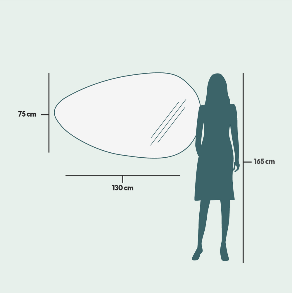 Mirrors - Drop wall mirror (75x130cm) - SCANDINAVIAN GLASSFACTORY