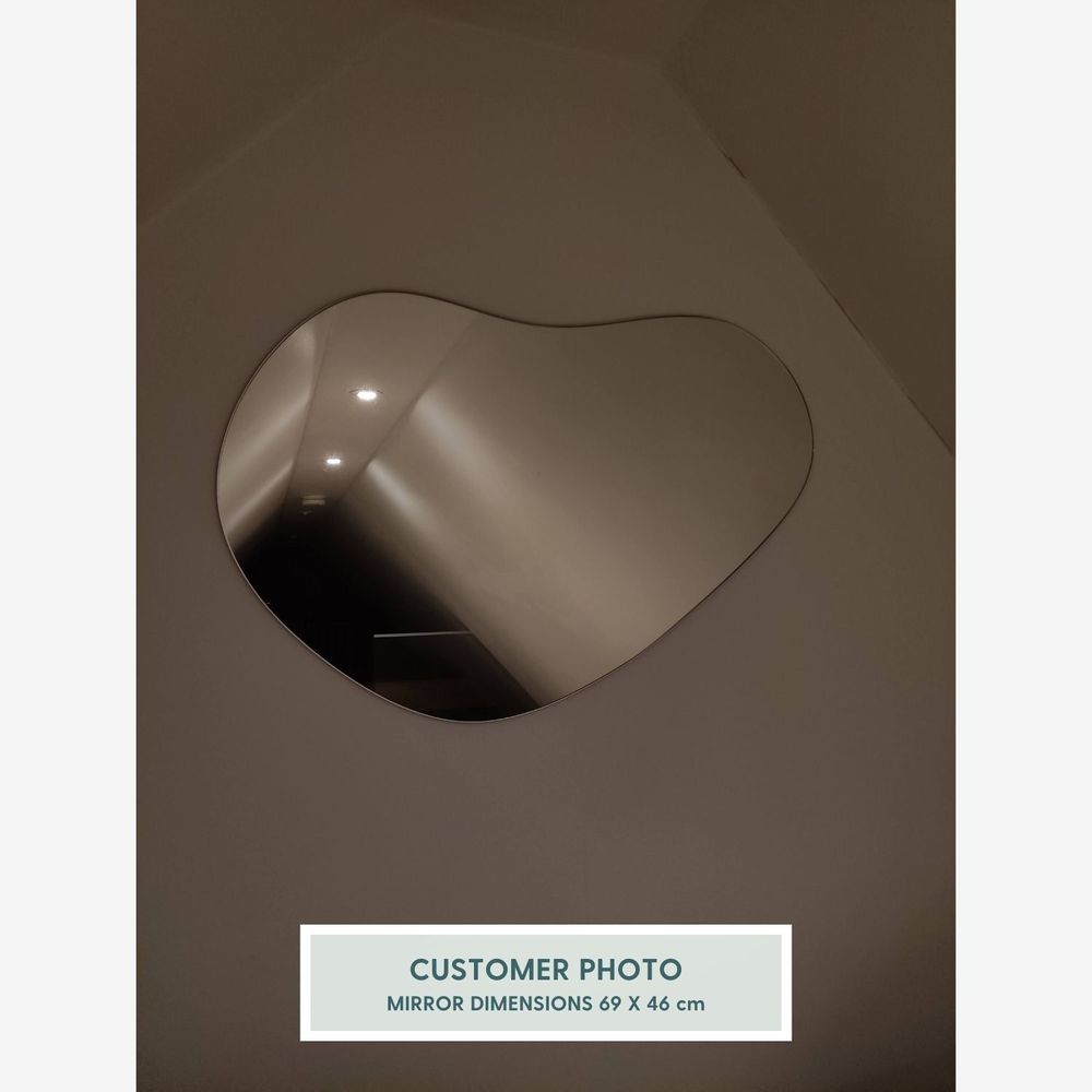 Miroirs - Islet - Miroir avec fixation autocollant (69x46cm) - SCANDINAVIAN GLASSFACTORY