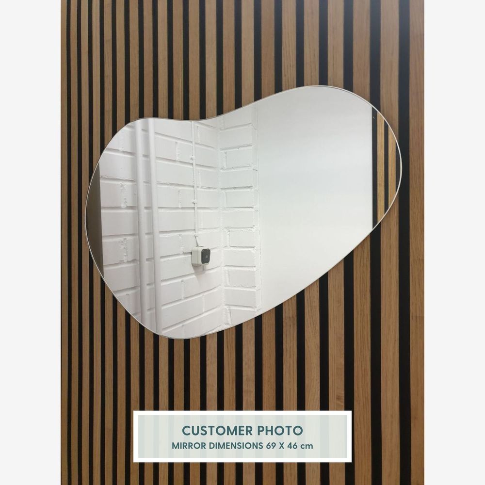 Miroirs - Islet - Miroir avec fixation autocollant (69x46cm) - SCANDINAVIAN GLASSFACTORY