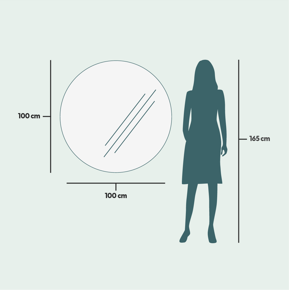 Mirrors - Round wall mirror (100cm) - SCANDINAVIAN GLASSFACTORY