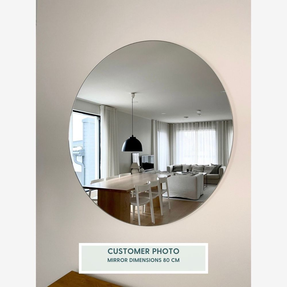 Mirrors - Round wall mirror (80cm) - SCANDINAVIAN GLASSFACTORY