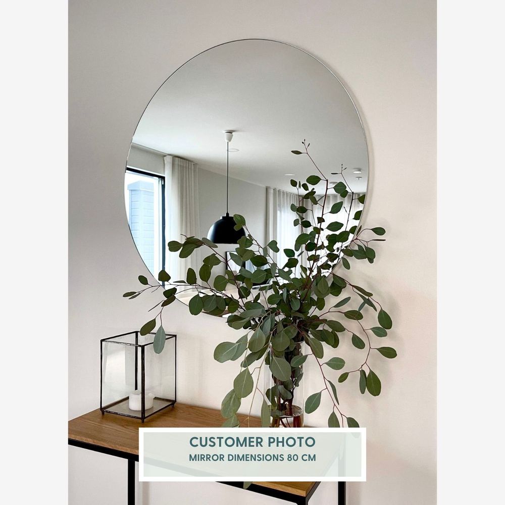 Mirrors - Round wall mirror (80cm) - SCANDINAVIAN GLASSFACTORY
