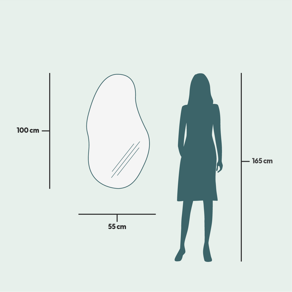 Mirrors - Sand wall mirror (55x100cm) - SCANDINAVIAN GLASSFACTORY