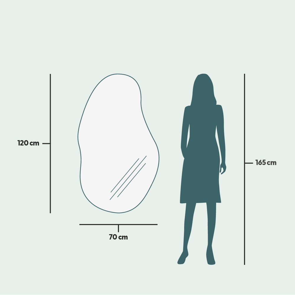 Mirrors - Sand wall mirror (70x120cm) - SCANDINAVIAN GLASSFACTORY