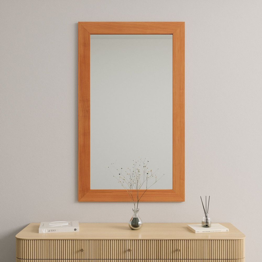 Miroirs - Miroir en bois avec cadre de 90 mm de large (80x135 cm) - SCANDINAVIAN GLASSFACTORY