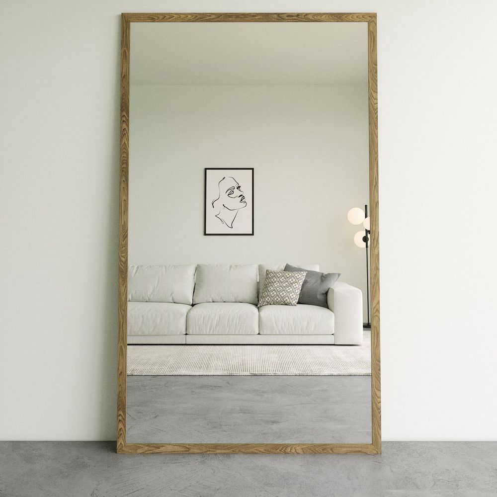 Miroirs - Miroir en bois avec cadre de 45 mm de large (110x210cm) - SCANDINAVIAN GLASSFACTORY