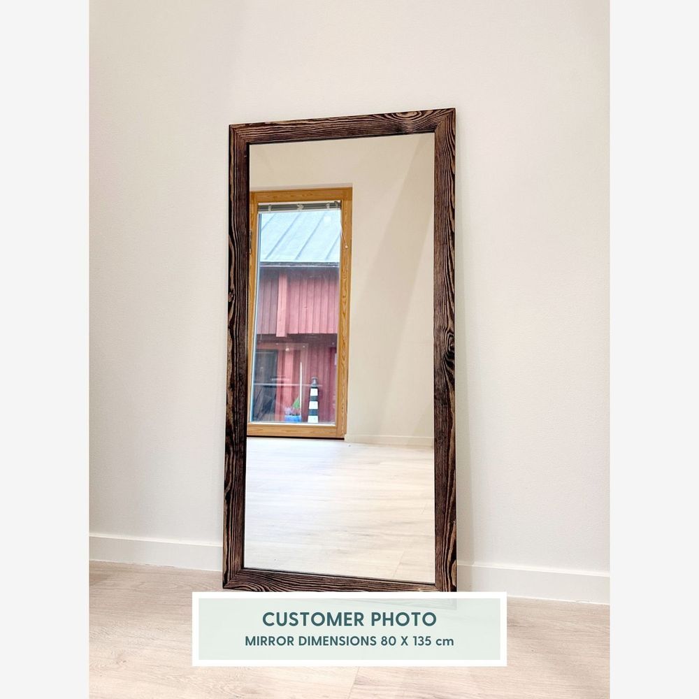 Mirrors - Wooden Mirror with 45 mm Wide Frame (80x135cm) - SCANDINAVIAN GLASSFACTORY