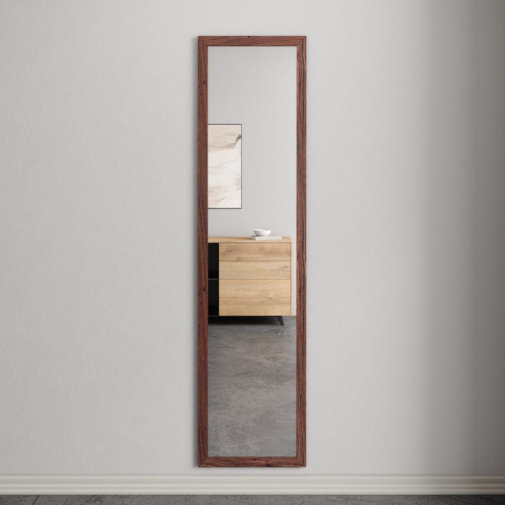 Mirrors - Wooden Mirror with 45 mm Wide Frame (50x200cm) - SCANDINAVIAN GLASSFACTORY