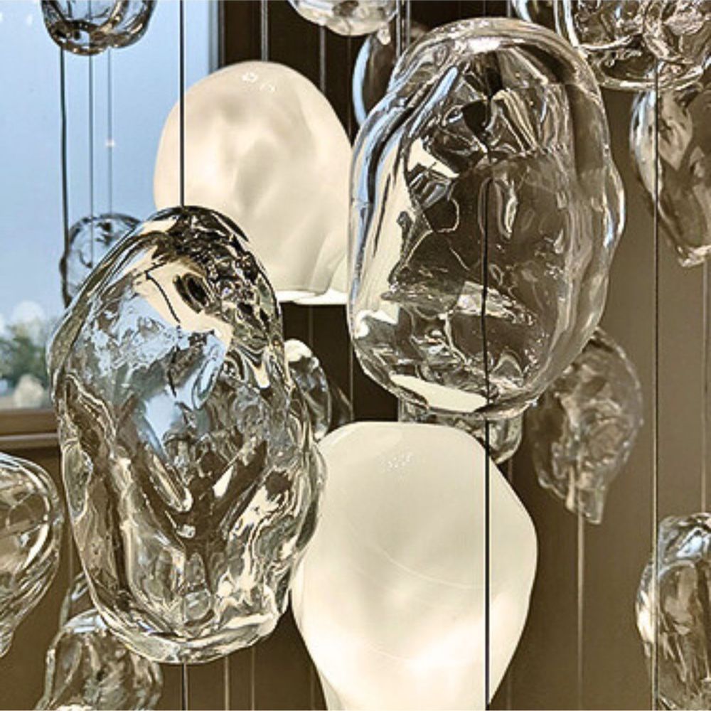 Plafonniers - Icerock Murano Glass Suspension Light - BOTTEGA VENEZIANA