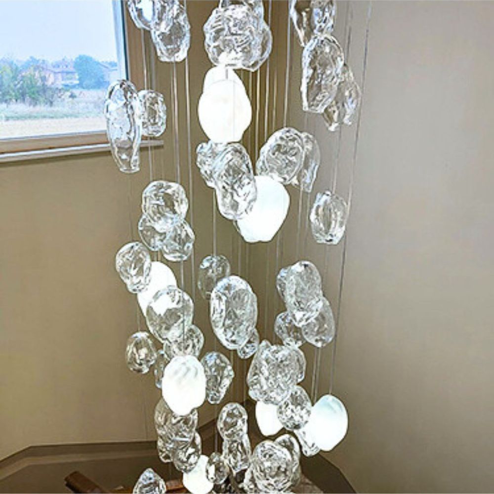 Plafonniers - Icerock Murano Glass Suspension Light - BOTTEGA VENEZIANA