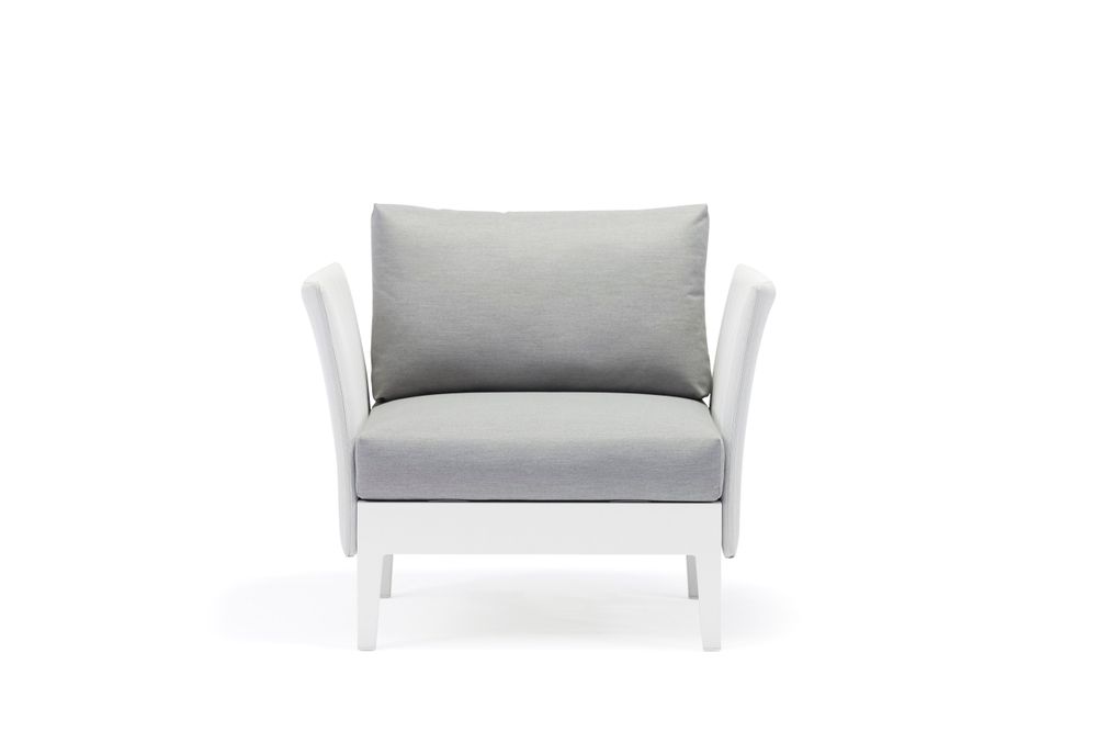 Lawn armchairs - WELCOME 1 seater aluminum sofa - COUTURE JARDIN