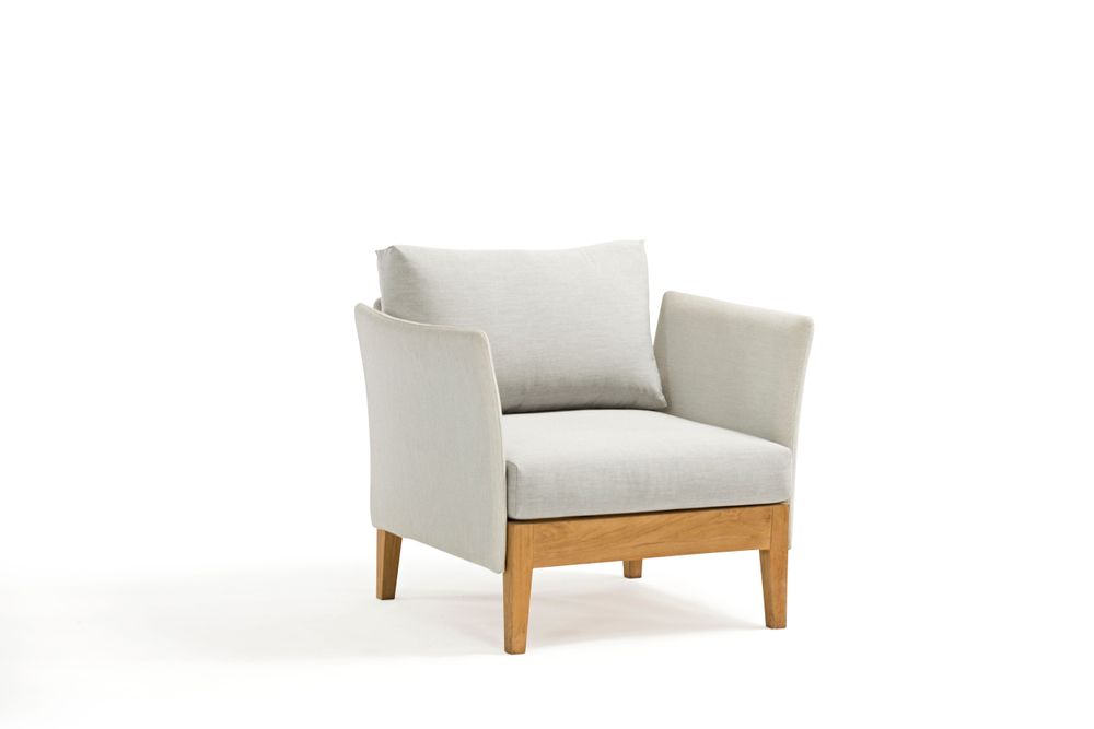 Lawn armchairs - WELCOME 1 seater aluminum sofa - COUTURE JARDIN