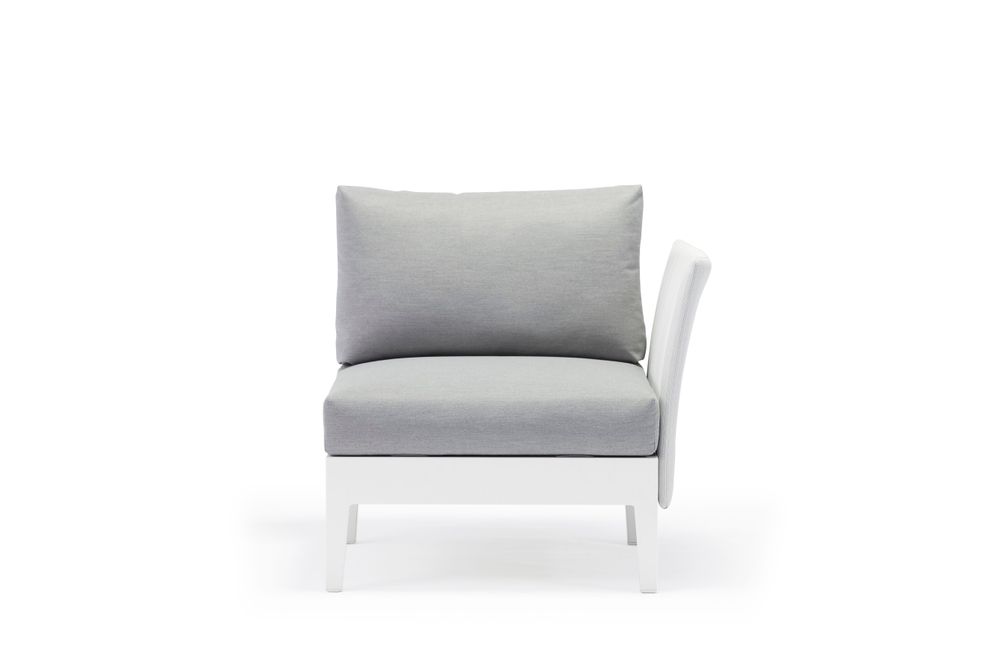 Lawn armchairs - WELCOME 1 seater aluminum sofa - COUTURE JARDIN