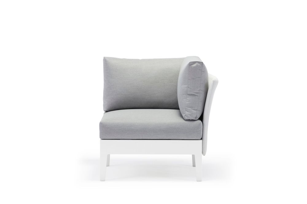 Lawn armchairs - WELCOME 1 seater aluminum sofa - COUTURE JARDIN