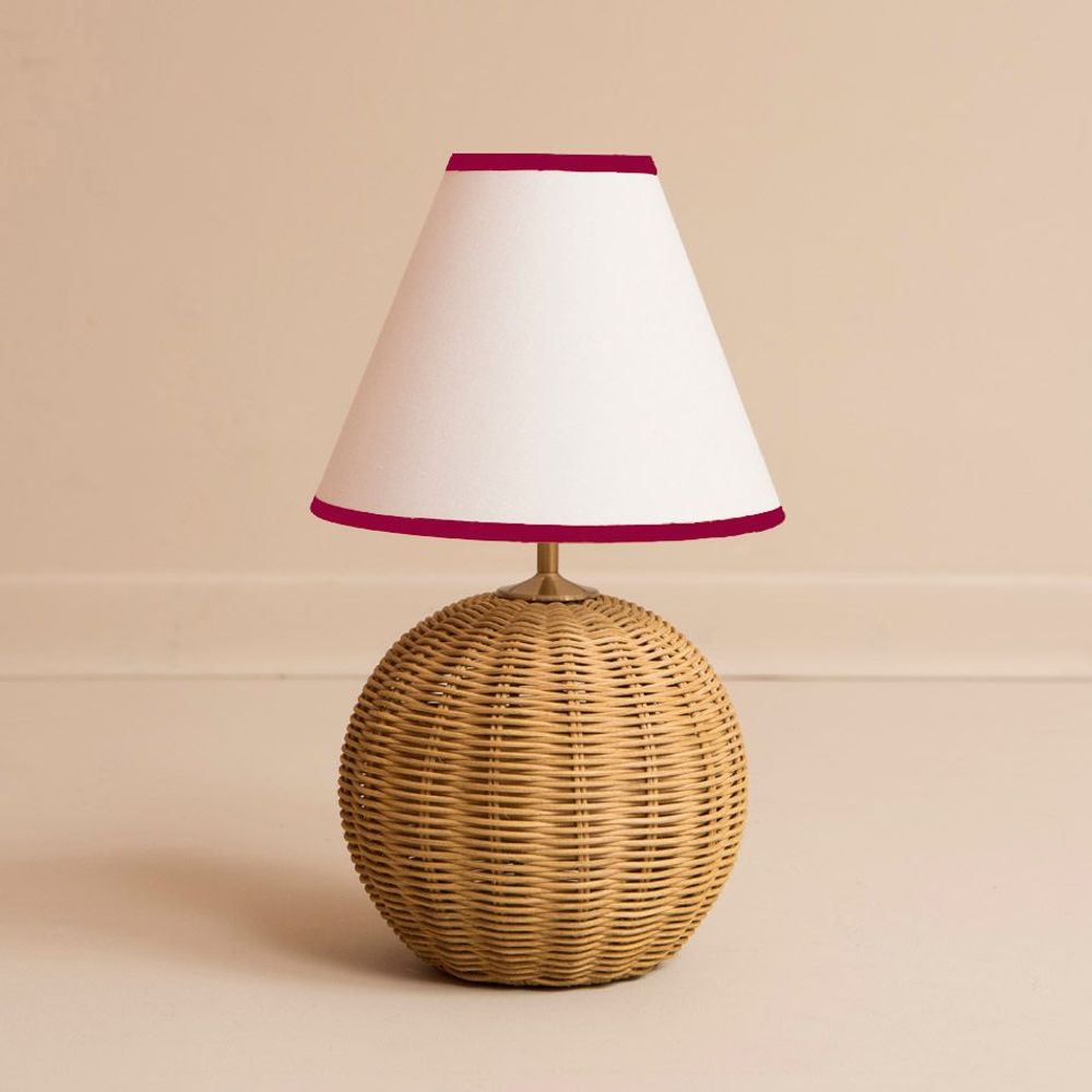 Lampes de table - Lampe de table sans fil en rotin avec boule - MAHE HOMEWARE