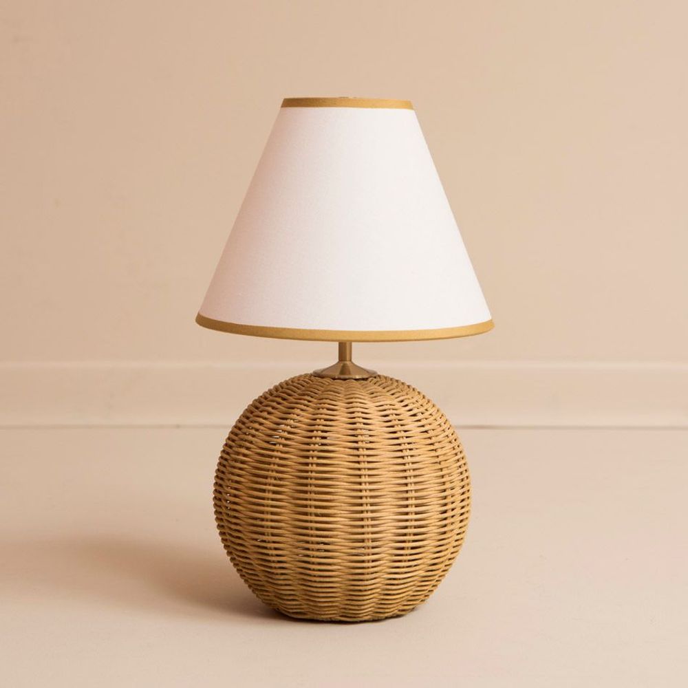 Lampes de table - Lampe de table sans fil en rotin avec boule - MAHE HOMEWARE