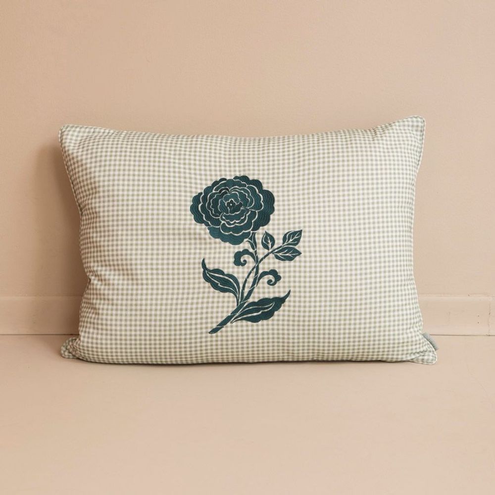 Cushions - Mahe Embroidered Cushion 50×70 - MAHE HOMEWARE