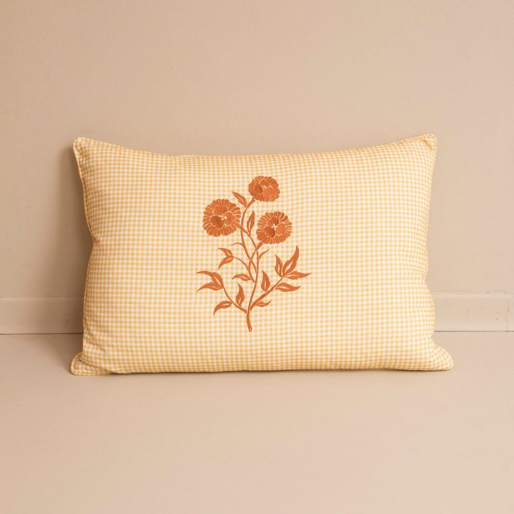 Cushions - Mahe Embroidered Cushion 50×70 - MAHE HOMEWARE