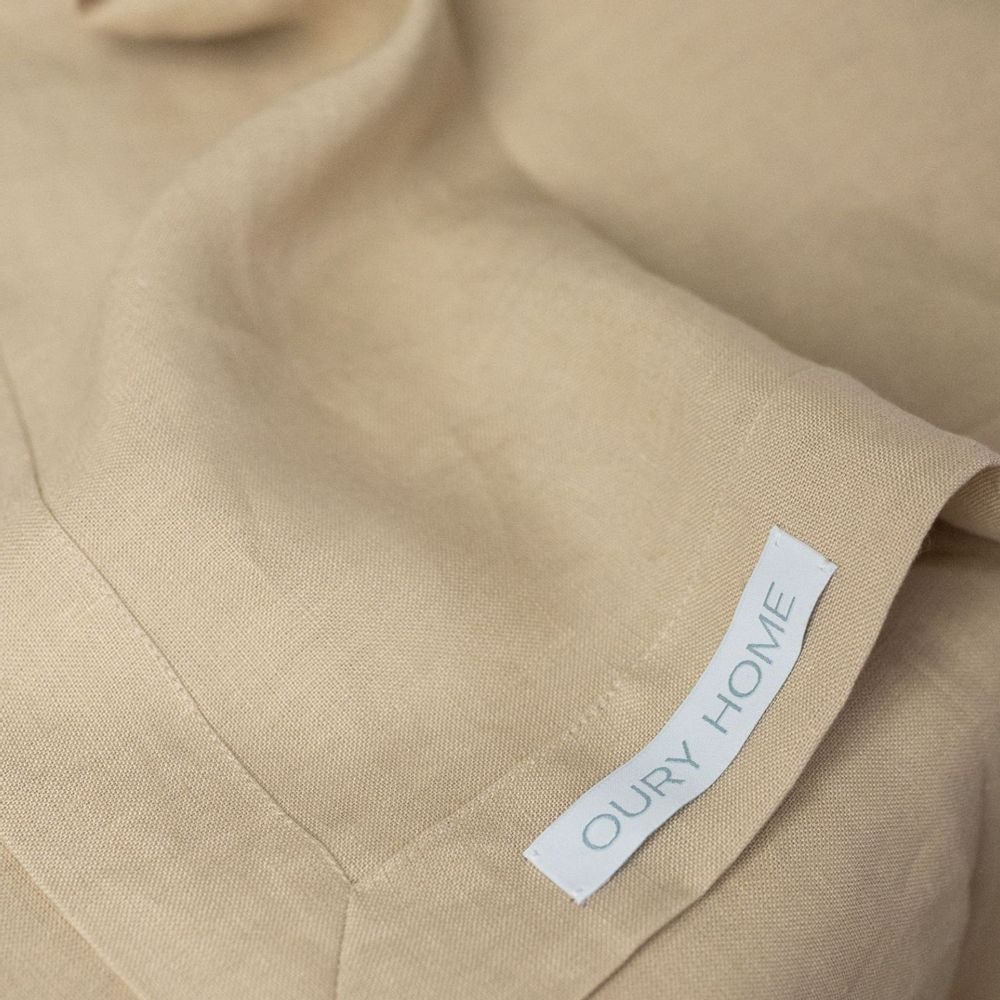 Table linen - Beige Linen Tablecloth 140 x 260 cm - OURY HOME