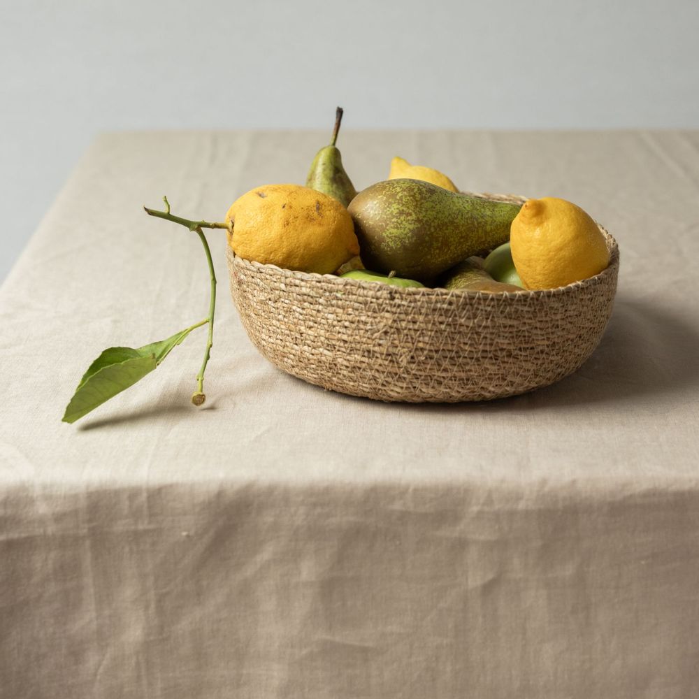 Table linen - Beige Linen Tablecloth 140 x 260 cm - OURY HOME