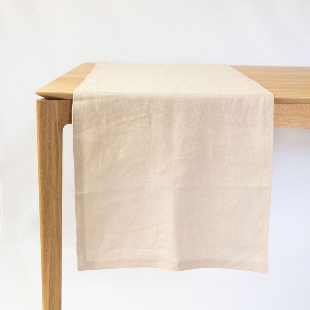 Linge de table textile - Chemin de table beige - OURY HOME