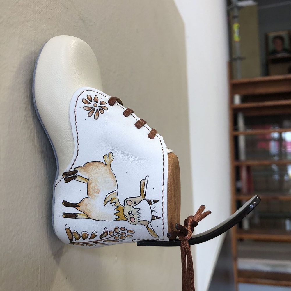 Decorative objects - Creative handmade hangers Baby Boots Paint - GILDE SCARTI E MESTIERI