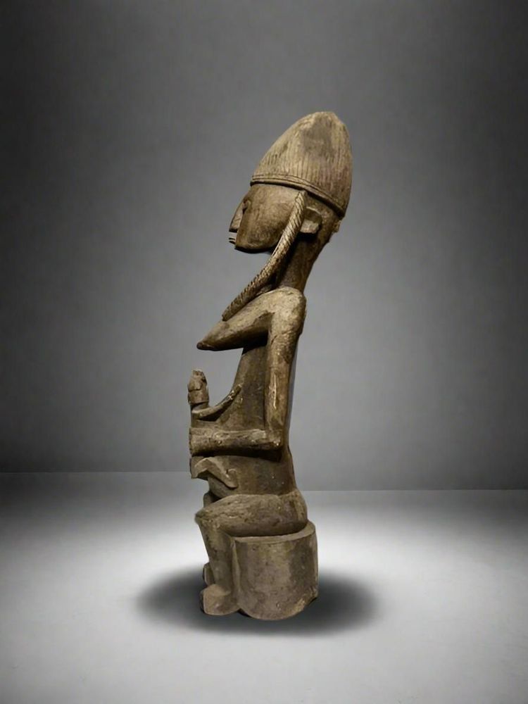 Sculptures, statuettes et miniatures - Maternité en bois de Bambara, Mali - QUINTESSENCE AFRICAINE