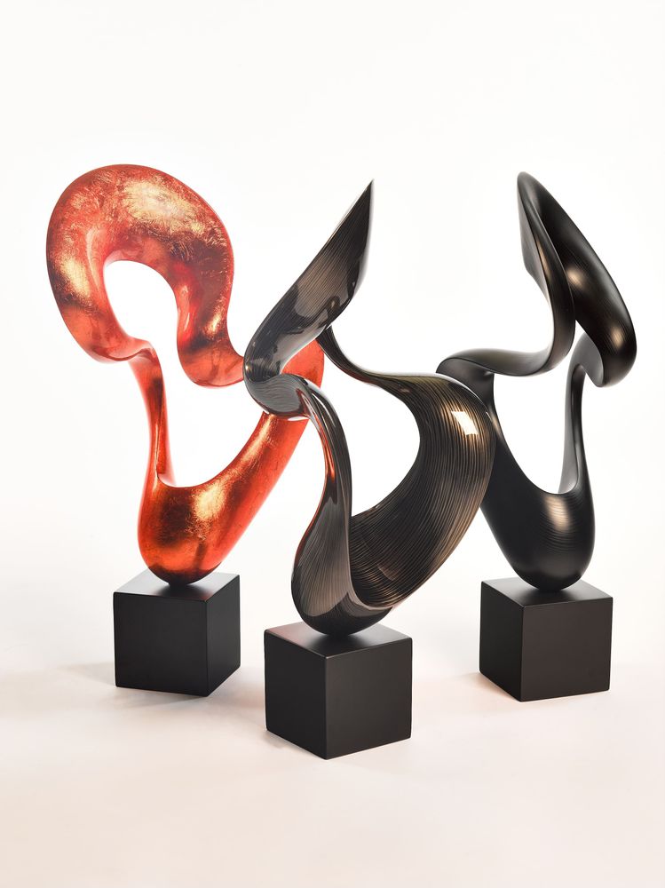 Sculptures, statuettes and miniatures - Solar Matt Line Black Sculpture - DV DESIGN