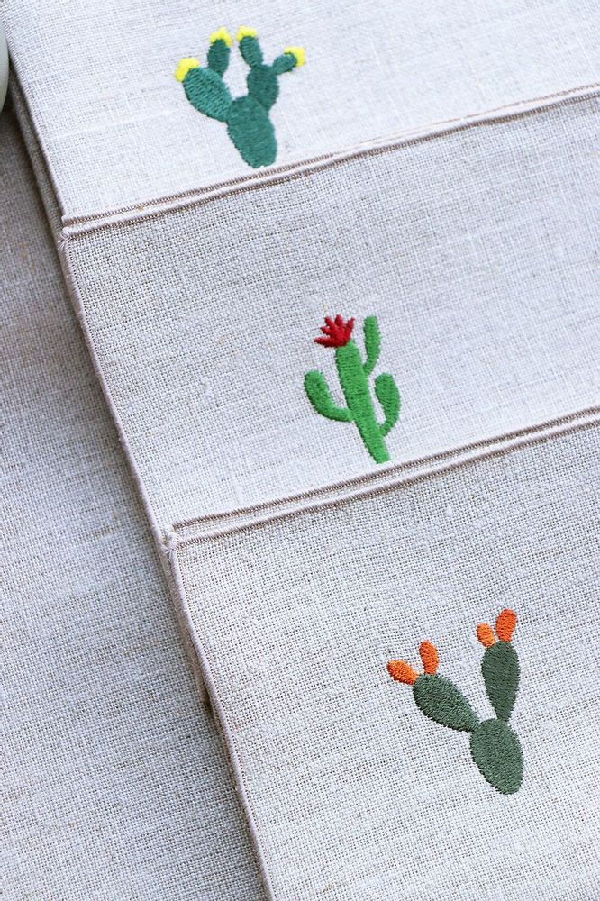 Linge de table textile - Napperon en lin | CACTUS - GIARDINO SEGRETO