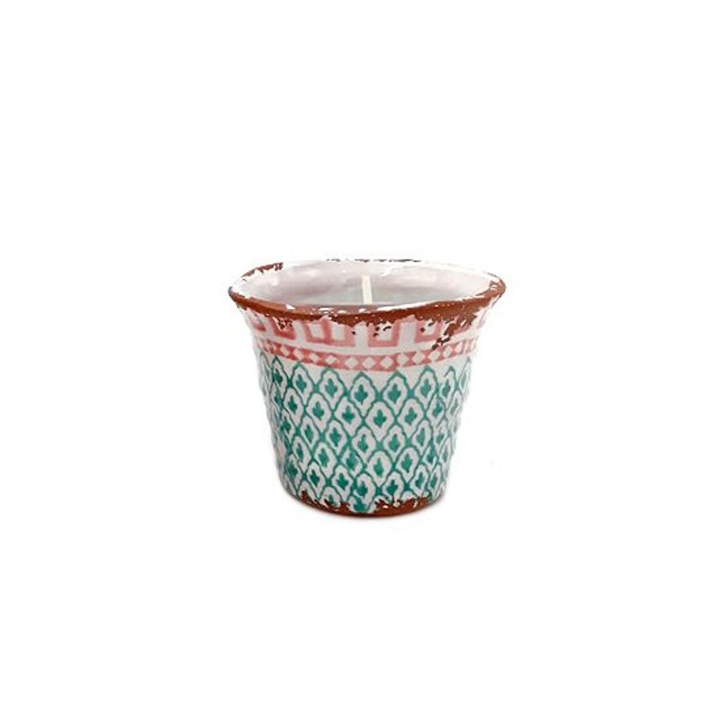 Candles - Ceramic Etnic candle CITRONELA size M - WAX DESIGN - BARCELONA