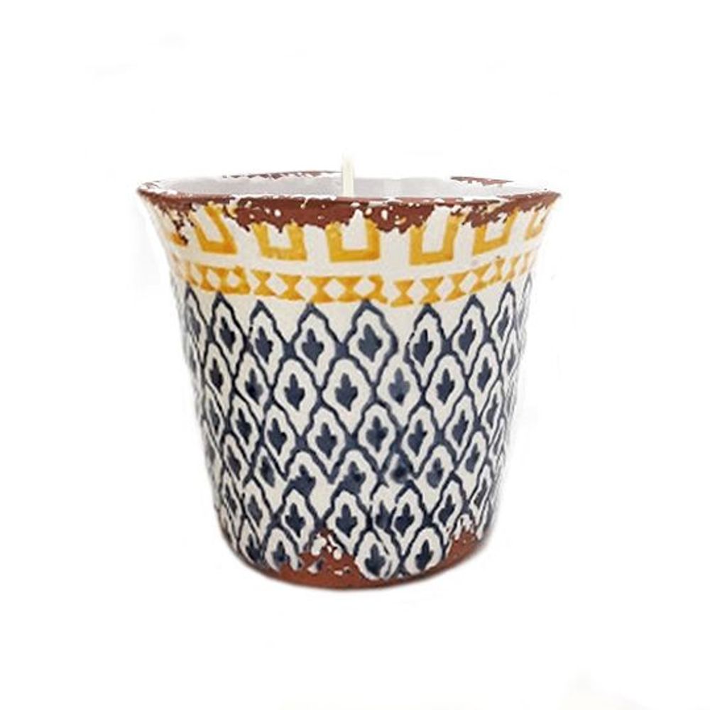 Decorative objects - Ceramic Etnic candle CITRONELA size L - WAX DESIGN - BARCELONA