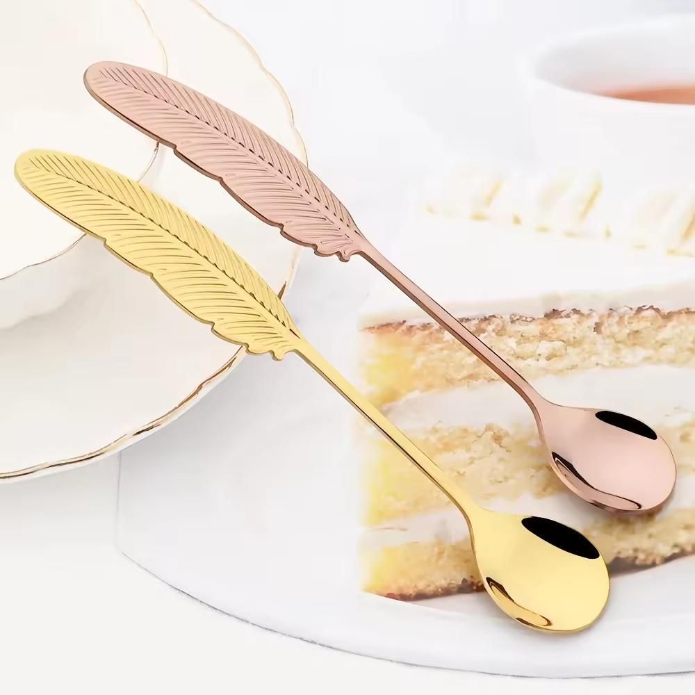 Accessoires thé et café - Cuillère "Plume" - Thé, Café, Dessert - 4 couleurs - SOSTRAW & SMARTTHINGS
