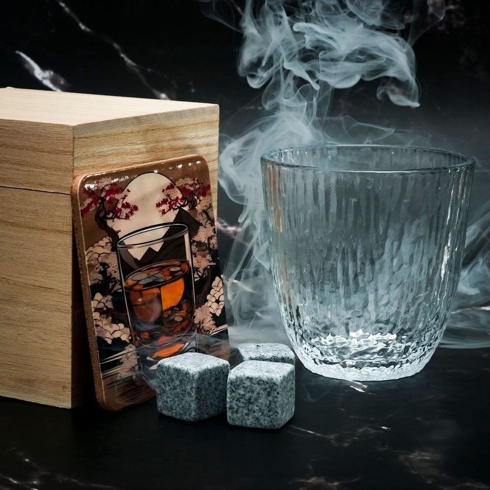 Gifts - Japanese glass - AJI314 - Gift box, coasters and ice cubes - SOSTRAW & SMARTTHINGS