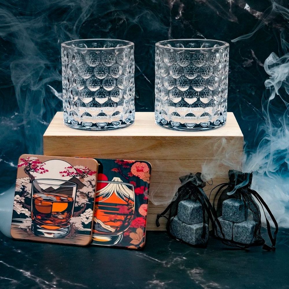 Gifts - Japanese glass - AJI337 - Gift box, coasters and ice cubes - SOSTRAW & SMARTTHINGS