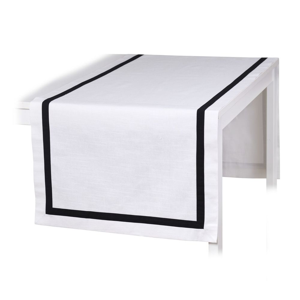 Nappes - La tapis de table Black Stripes 50x150 - ROSEBERRY HOME